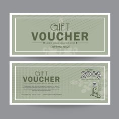 Gift Voucher Premier Color Green Vector N2
