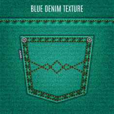 jeans turquoise texture with pocket denim background