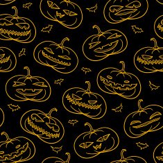 Black pumpkins pattern