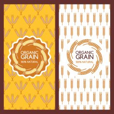 Set of vector backgrounds for label package banner