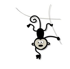 Funny monkey for your design N4
