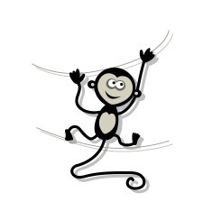 Funny monkey for your design N7