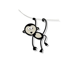 Funny monkey for your design N9