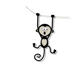Funny monkey for your design N12