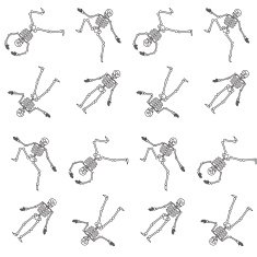 Happy Halloween skeleton seamless pattern