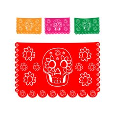 sticker paper in traditional Mexican style and patterns for backgrounds N2