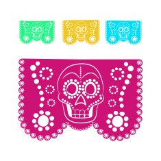 colored sticker paper in traditional Mexican style and patterns for