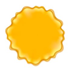 Yellow blotch isolated on white background
