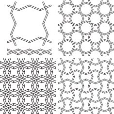 Seamless geometric tiling pattern N3 free image download