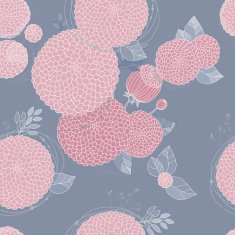 Seamless texture with asters N14