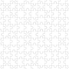 White jigsaw pieces seamless pattern