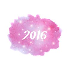 Happy New Year 2016 greeting card Abstract stylish watercolor background