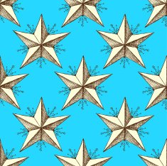Sketch star in vintage style