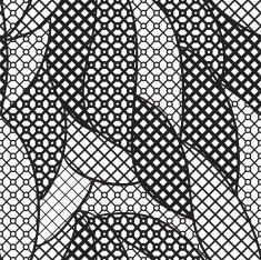 Black lace vector fabric seamless pattern N14