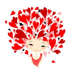Woman in love portrait for your design