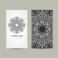 Business card design Ornate background