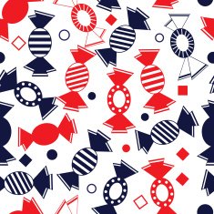 Sweet bon-bon sweetmeat candy seamless pattern
