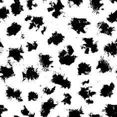 Vector seamless trendy modern dry brush spot pattern