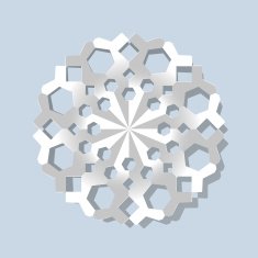 Christmas paper snowflake on a bright blue background