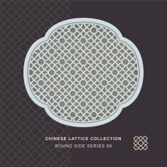 Chinese window tracery round side frame 89 cross