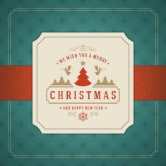 Merry Christmas Greetings Card or Poster Design N4