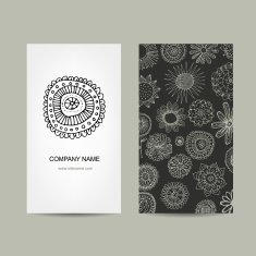 Business card design Ornate background N3