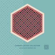 Chinese window tracery hexagon frame 89 cross round