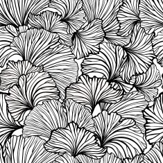 Ginkgo leaves seamless pattern