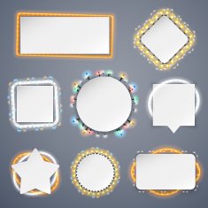 Christmas Banners With Lights Decorations