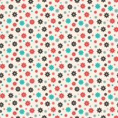 Seamless Flat Design Flowers Pattern