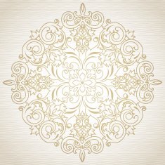 Vector baroque ornament in Victorian style N16