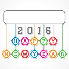 creative New Year 2016 design stock vector