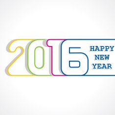 creative New Year 2016 design stock vector N2