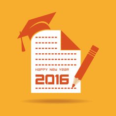 creative New Year 2016 design stock vector N6