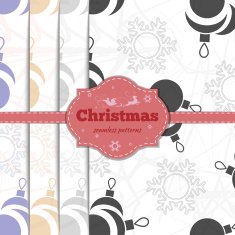 Christmas Set of seamless patterns N5