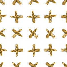 Gold crosses seamless pattern N2