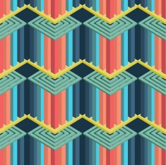 Seamless colorful background made of ornate geometric pattern N3