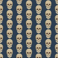 Seamless colorful background made of abstract skulls