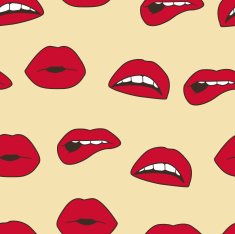 Seamless colorful background with lips N2