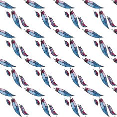 Seamless pattern with feathers N26