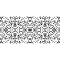 Seamless coloring page border N2