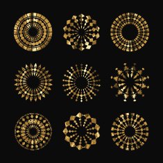 Gold tribal tattoo N3