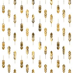 Seamless pattern with gold feathers N2