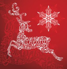 Deer and snowflake