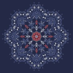Abstract vector ornamental round mandala N2