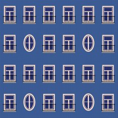 Seamless background wall of the house and windows
