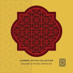 Chinese window tracery square round frame 86 geometry