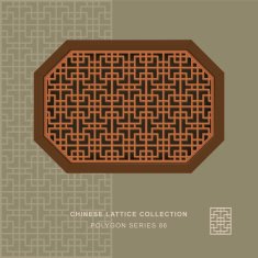 Chinese window tracery polygon frame 86 geometry square