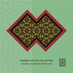 Chinese window tracery double diamond frame 86 geometry square