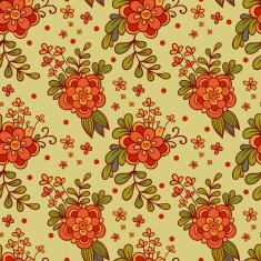 Vector seamless illustration with flowers N6